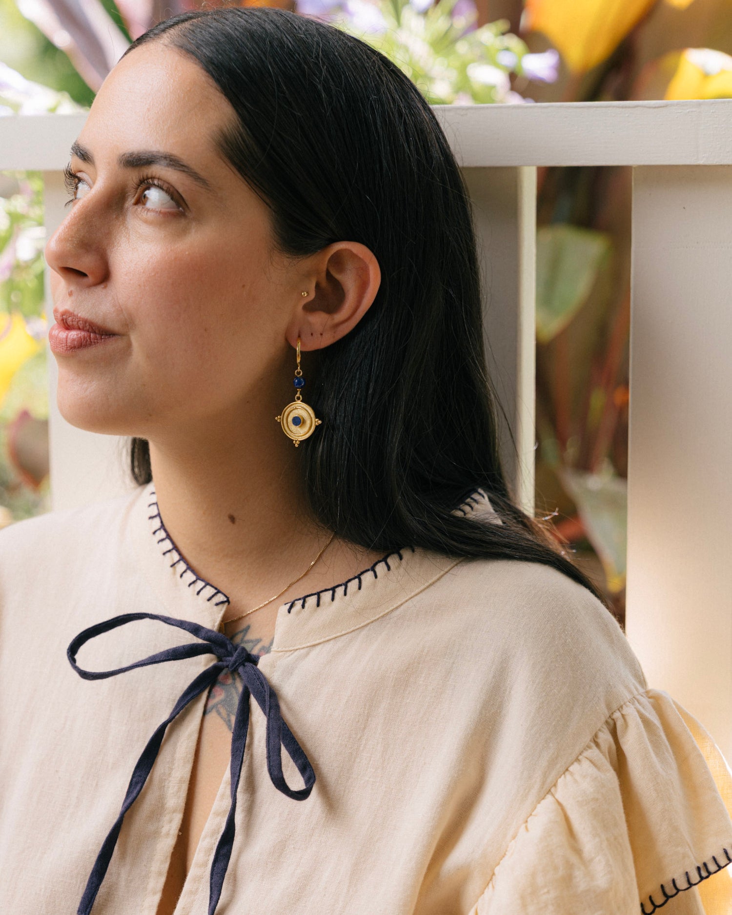 Azura Compass Earrings (Gold)