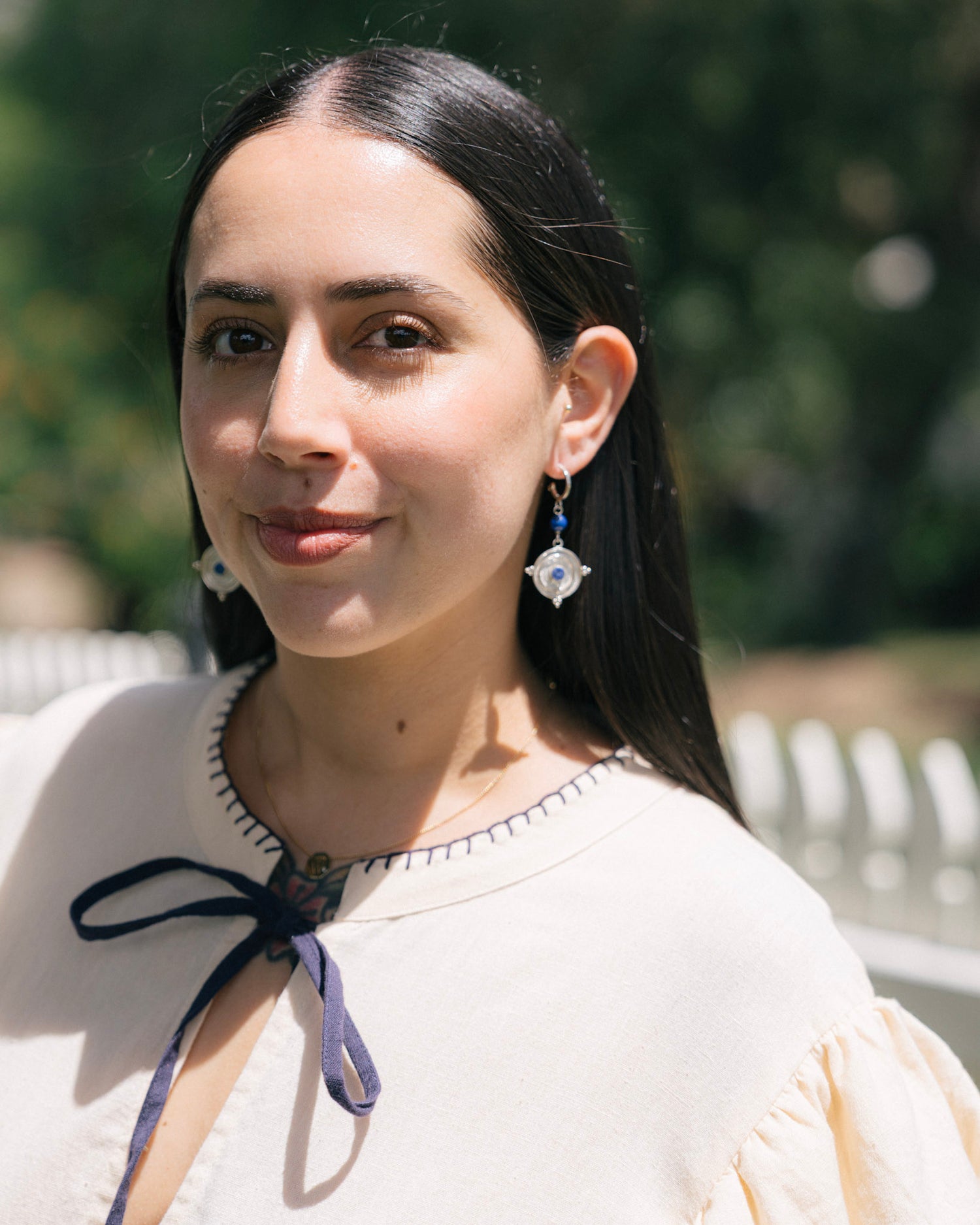 Azura Compass Earrings (Silver)