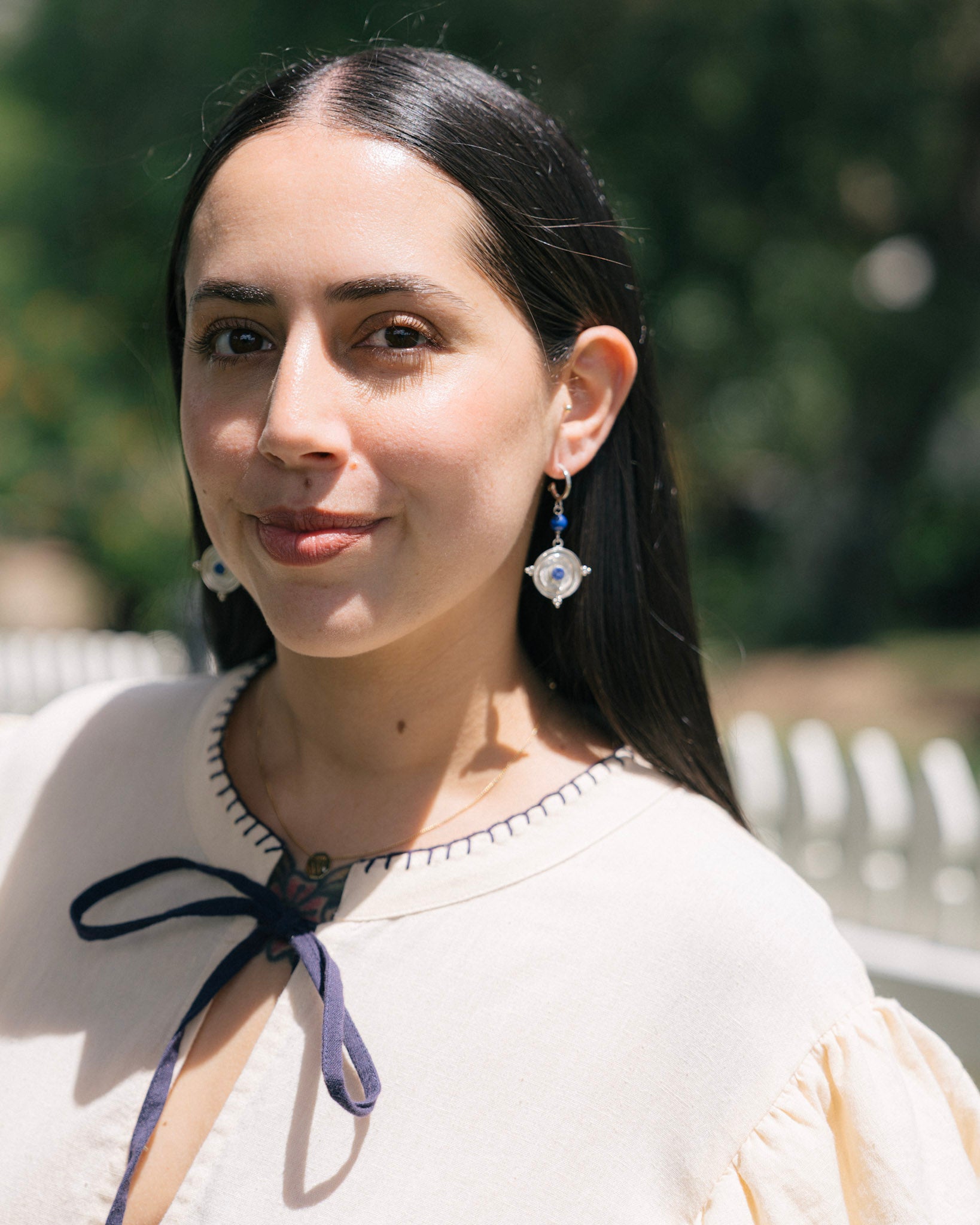 Azura Compass Earrings (Silver)