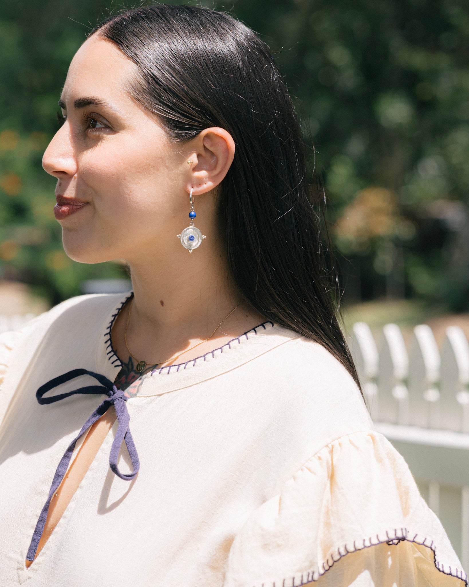 Azura Compass Earrings (Silver)