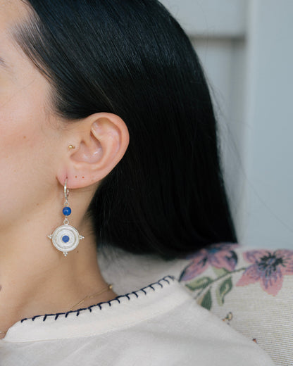 Azura Compass Earrings (Silver)