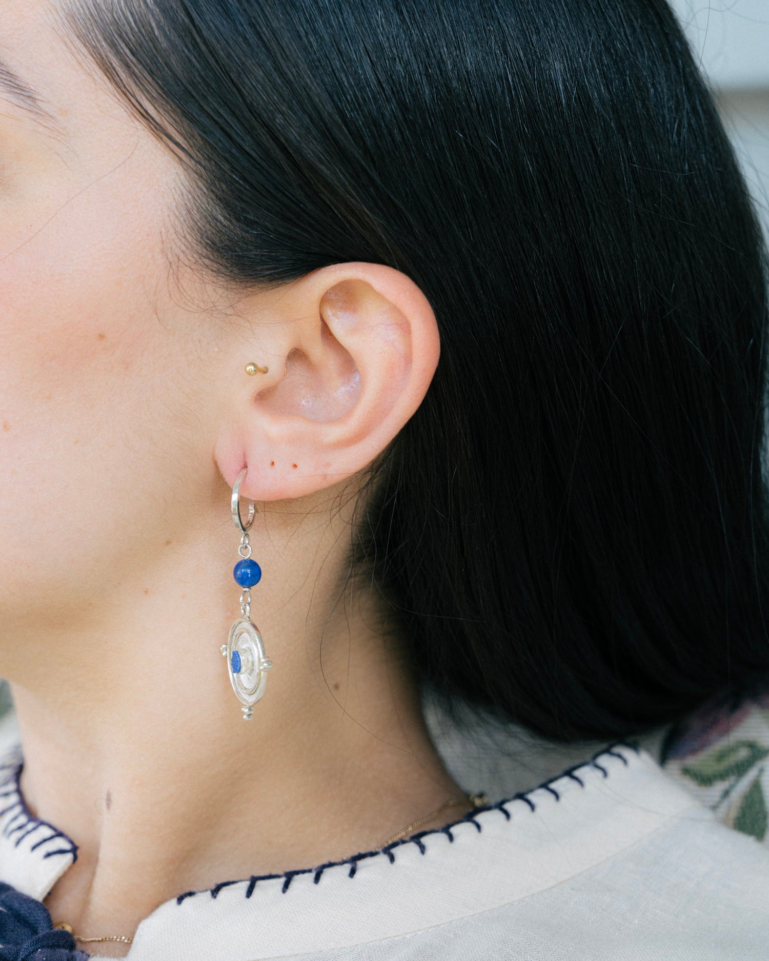 Azura Compass Earrings (Silver)